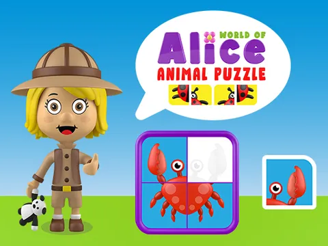 Play World of Alice   Animals Puzzle - Free Online Puzzle